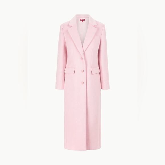 NEW NWT STAUD Sanza Coat in Pink Sorbet - Picture 2 of 7